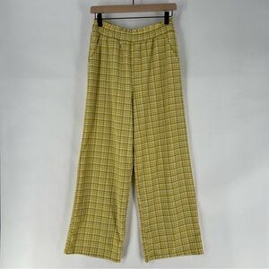 Emory Park Green Plaid Wide Leg Pants